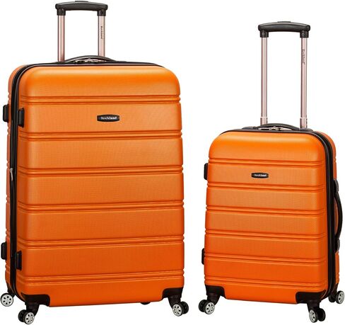 Rockland Melbourne Hardside Expandable Spinner Wheel Luggage, Silver, 2-Piece Set (20/28) in Kuwait
