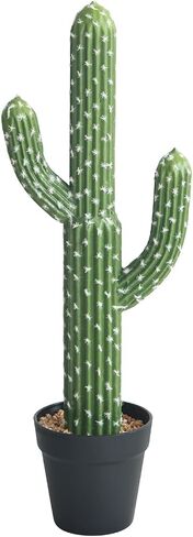 momoplant Artificial Cactus Succulent Plant, 24 Inch Faux Fake Desert Cacti Plant with Black Planter for Home Garden Office Floor Decor in Saudi Arabia