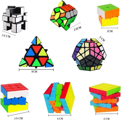 Speed Cubes 8 Pack Magic Puzzle Cube Collection for Kids & Adults in Kuwait
