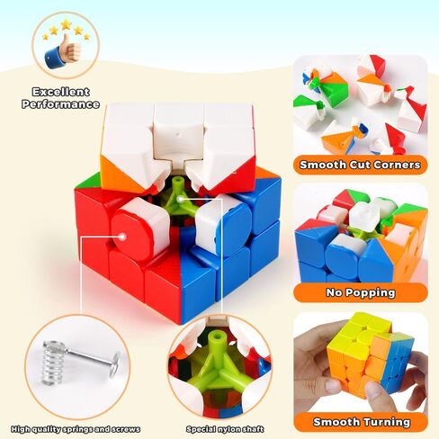 Speed Cubes 8 Pack Magic Puzzle Cube Collection for Kids & Adults in Kuwait