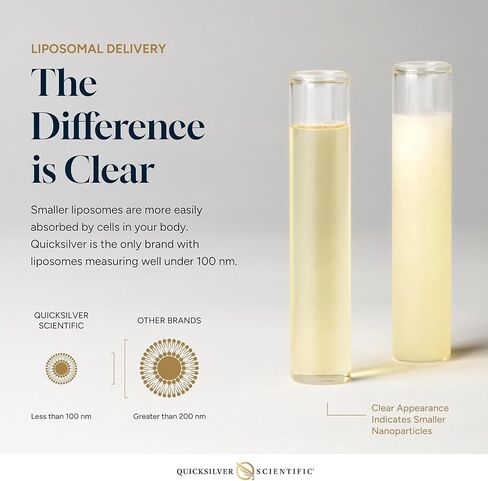 Quicksilver Liposomal Melatonin - وقت النوم، اضطراب الرحلات الجوية الطويلة ودعم المناعة سائل الميلاتونين للبالغين - امتصاص فعال ومتفوق 1 ملغ من الميلاتونين لتقليل النعاس الصباحي (30 مل) in Kuwait