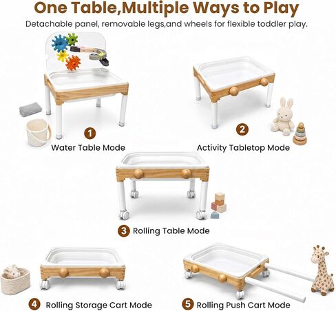 Woodtoe Water Table for Toddlers 1-3, Sensory Play Activity Table for Kids in Saudi Arabia