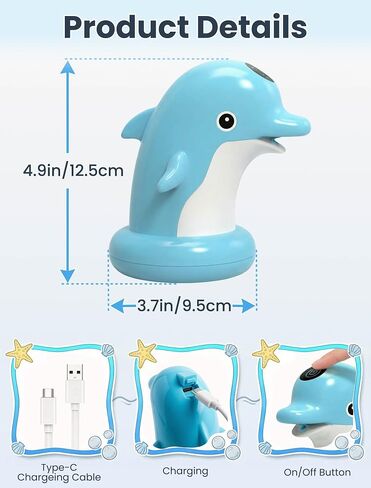 OKPOW Cute Dolphin Rechargeable Water Table Pump for Toddlers 1-3 in Saudi Arabia