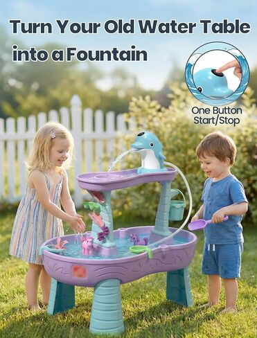 OKPOW Cute Dolphin Rechargeable Water Table Pump for Toddlers 1-3 in Saudi Arabia