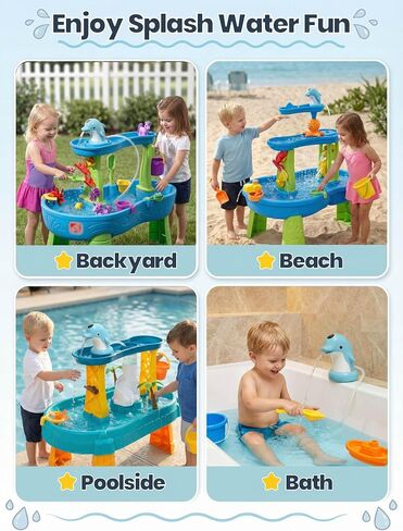 OKPOW Cute Dolphin Rechargeable Water Table Pump for Toddlers 1-3 in Saudi Arabia