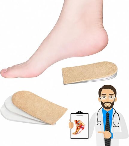 Heel Lifts for Leg Length Discrepancy, Height Increase Insole, Adjustable Orthopedic Heel Lift Inserts, Heel Pain, Heel Spurs, Achilles Tendonitis, Comfort Heel Cushion Inserts for Women & Men-Beige in Saudi Arabia