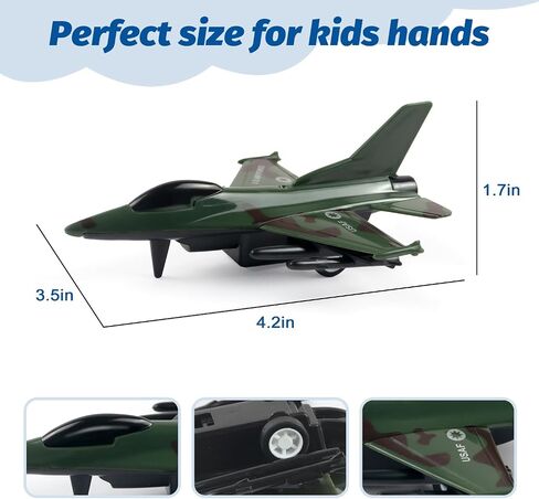 BOOJALOO Pull Back Airplane Toys Fighter Jets, Airplane Party Favors Plane Playset, Fighter Jet Toy, Plane Themed Kids Presents Toys for 3 Year Old boy (12 Pack) in Kuwait