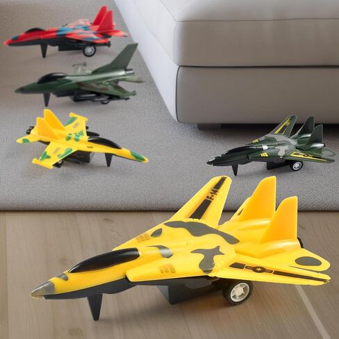 BOOJALOO Pull Back Airplane Toys Fighter Jets, Airplane Party Favors Plane Playset, Fighter Jet Toy, Plane Themed Kids Presents Toys for 3 Year Old boy (12 Pack) in Kuwait