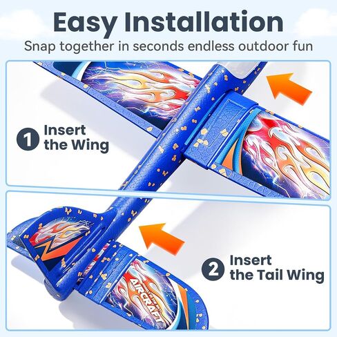 4 PCS 38CM LED Light Up Foam Glider Planes for Kids Outdoor Garden Toys in Kuwait