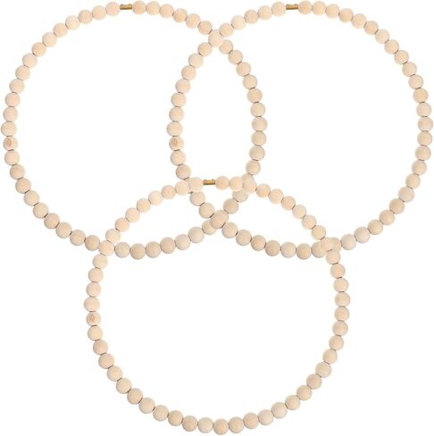 3pcs Wood Beaded Wreath Base Round Wood Wreath Frame in Kuwait