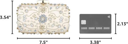 Tanpell Womens Crystal Beaded Evening Bag Wedding Clutch Purse in Kuwait
