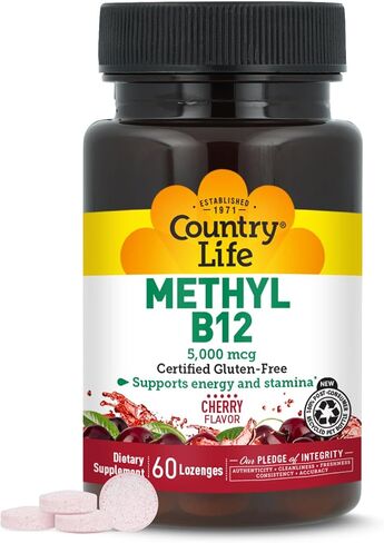 Country Life Methyl B-12 Capsules, 5000 Mcg, 60 Count in Saudi Arabia