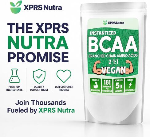 مسحوق XPRS Nutra BCAA - مكمل الأحماض الأمينية للرجال - مكملات تجريب BCAA غير منكهة - مكملات الصالة الرياضية للرجال - مكمل الأحماض الأمينية للنساء للتعافي بعد التمرين في صالة الألعاب الرياضية (2 رطل) in Kuwait