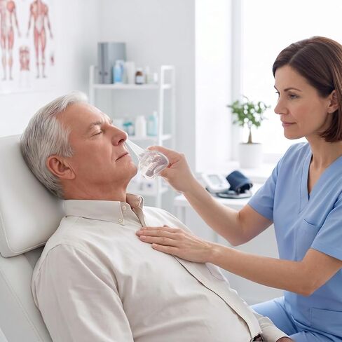 Innovo Hospital Grade Silicone Twister Bulb Baby Ear Syringe and Nasal Aspirator, Sucks Snot and Mucus, Nasal Bulb Ear Syringe, Cleanable and Reusable Clear White in Kuwait