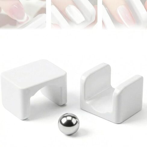 Plman U-shaped Cat Eye Magnet for Cat Eye Gel Polish, with Glass Bead, Black in Kuwait