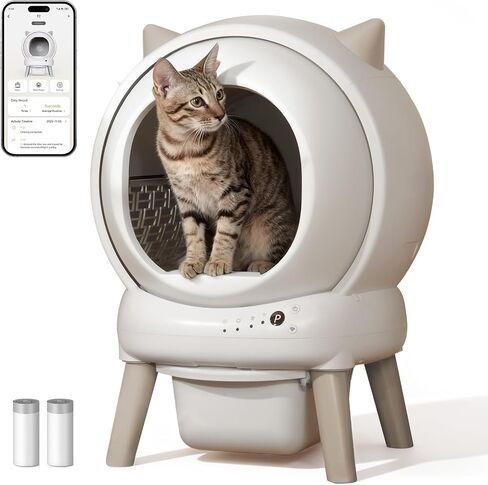 Automatic Litter Box, ZHMZ E2 Self Cleaning Litter Box for Multiple Cats in Kuwait