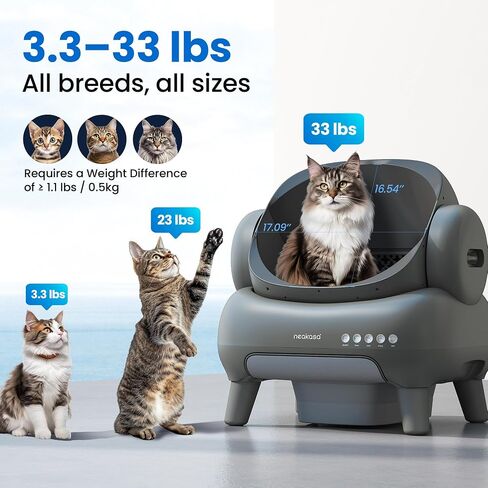 Neakasa M1 Plus Open-Top Self Cleaning Cat Litter Box with Cat Step in Kuwait