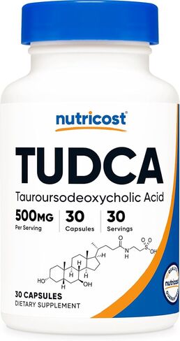 Nutricost Tudca 500mg, 30 Capsules (Tauroursodeoxycholic Acid) - Premium Quality, Gluten Free in Saudi Arabia