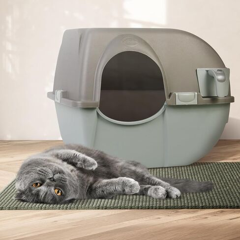 Omega Paw NRA15 Self Cleaning Litter Box Regular Size,Grey in Saudi Arabia