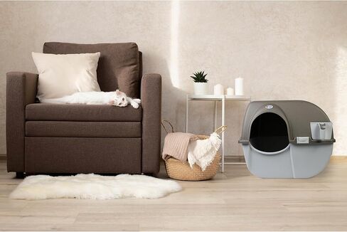Omega Paw NRA15 Self Cleaning Litter Box Regular Size,Grey in Saudi Arabia