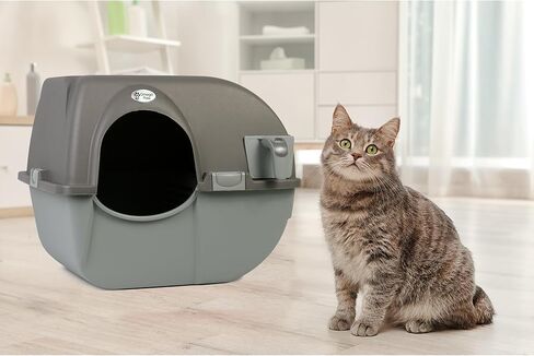 Omega Paw NRA15 Self Cleaning Litter Box Regular Size,Grey in Saudi Arabia
