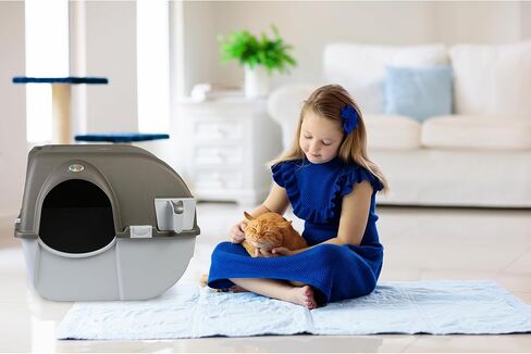 Omega Paw NRA15 Self Cleaning Litter Box Regular Size,Grey in Saudi Arabia