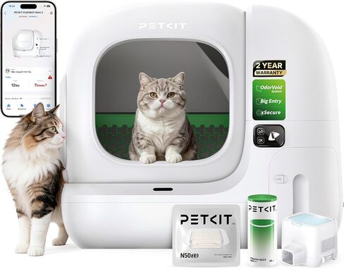 PETKIT Purobot Max 3 Automatic Litter Box Large Opening Odor Control Safety in Saudi Arabia