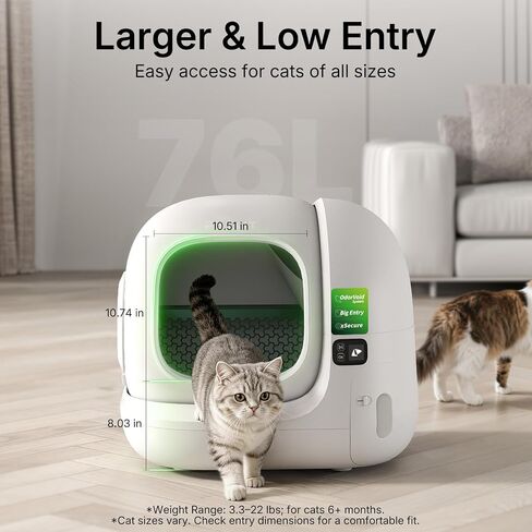 PETKIT Purobot Max 3 Automatic Litter Box Large Opening Odor Control Safety in Saudi Arabia