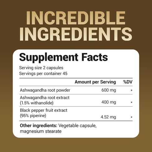 Dr. Berg Ashwagandha Capsules with Ashwagandha Root Powder & Black Pepper Extract - Ashwagandha Capsules for Men & Women - Ashwagandha Maximum Strength 1500mg of Ashwagandha Root - 90 Capsules in Saudi Arabia