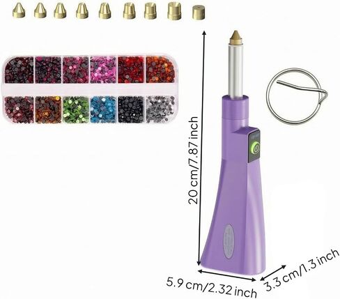 Hotfix Pen with Interchangeable Tips Handheld Compact Kit for Garment Customizers in Saudi Arabia