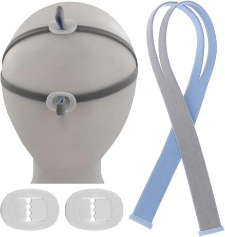 Dreamfinder CPAP Headgear Strap Replacement - 1Pc Airfit P10 Headgear Strap Compatible for Resmed Airfit P10 Nasal Pillow CPAP Mask with Headgear System, Elastic and Ergonomic for Comfortable Sleep in Saudi Arabia
