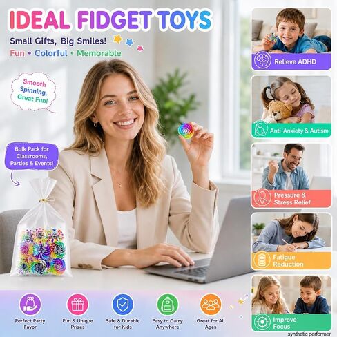50Pcs Fidget Spinners Bulk Fidget Toys Classroom Treasure Box Prizes in Kuwait