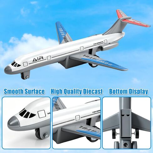 2 Pack Airplane Toys for 3 4 5 6 7 Years Old Boys, Diecast Planes in Kuwait