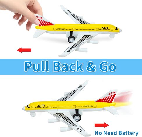 2 Pack Airplane Toys for 3 4 5 6 7 Years Old Boys, Diecast Planes in Kuwait