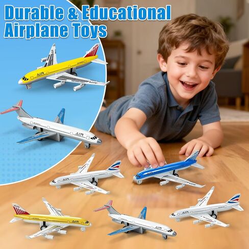 2 Pack Airplane Toys for 3 4 5 6 7 Years Old Boys, Diecast Planes in Kuwait