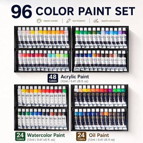 DJAR 169-Piece Wooden French Easel Art Painting Kit for Adults in Kuwait
