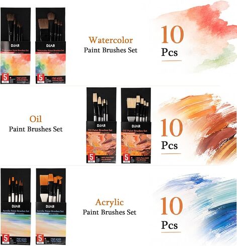 DJAR 169-Piece Wooden French Easel Art Painting Kit for Adults in Kuwait