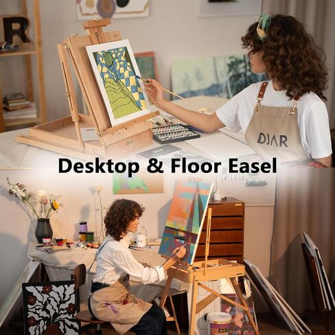 DJAR 169-Piece Wooden French Easel Art Painting Kit for Adults in Kuwait