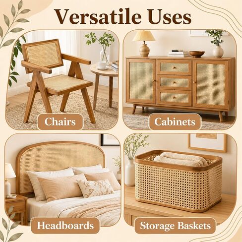 14Pcs Plastic Rattan Repair Kit with Cane Webbing Roll Caning Material in Saudi Arabia