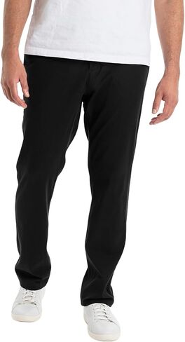 GBOY STUDIO Men's 4-Way Stretch Straight Fit Flat Front Dress Pants Casual Pants Elastic Waist Chinos Pants in Kuwait