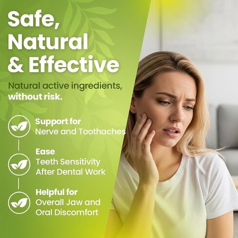 Sensitive Teeth Nerve Support – Homeopathic Solution for Daily Oral Discomfort & Post-Dental Procedures – Natural Aid for Mouth & Teeth Sensitivity, Promotes Better Oral Health – By Bestmade Natural Products in Kuwait