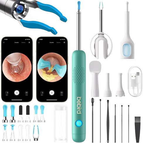 BEBIRD Ear Wax Removal Tool: R1 Upgraded Ear Cleaner with Camera and Light, Wireless WiFi Otoscope with 1080P HD Cam & 6 LED Chips Light, Ear Canal Inspection Tool, Earwax Cleaning Kits in Saudi Arabia
