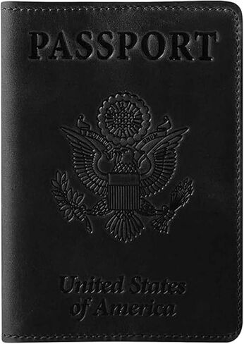 Ciana PU Leather Passport Cover and Card Holder Combo Slim Passport Holder with Card Protector Slot (Black) in Kuwait
