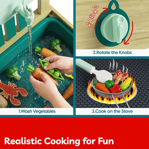 TOP BRIGHT 2026 Upgraded Mud Kitchen for Kids, Water & Sand Play in Saudi Arabia