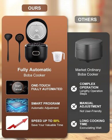 Automatic Commercial Boba Cooker 5L – 900W Smart Boba Maker for Tapioca Pearls,Tapioca Cooker for Milk Tea Shops, Restaurants, Dessert Stores, and Lounge Bars in Kuwait