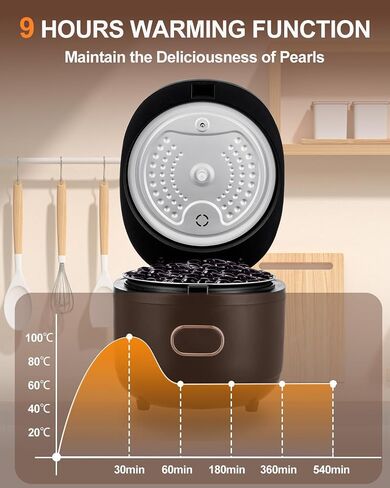 Automatic Commercial Boba Cooker 5L – 900W Smart Boba Maker for Tapioca Pearls,Tapioca Cooker for Milk Tea Shops, Restaurants, Dessert Stores, and Lounge Bars in Kuwait