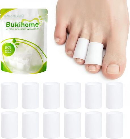 Bukihome 12 PCS Toe Sleeves, Silicone Toe Protectors to Cushion Toe Blister, Corn, Callus, Great for Running, Walking, Stop Toe Pain. in Kuwait