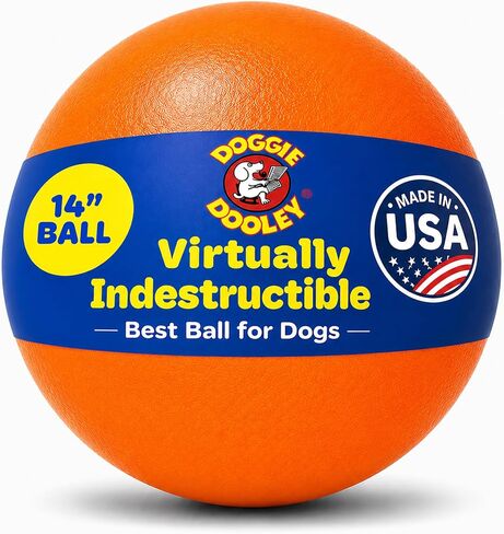 Doggie Dooley Virtually Indestructible Dog Ball - 10 Inch, Red in Saudi Arabia