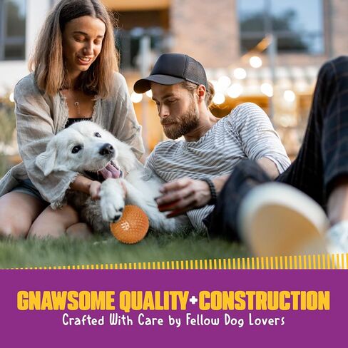 Gnawsome™ 4.5" Spiky Squeaker Ball Dog Toy - Extra Large, Cleans Teeth and Promotes Good Dental and Gum Health for Your Pet, Colors will vary, 4.5" in Kuwait