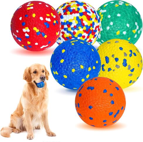 6 Pack Dog Balls Tennis Ball for Aggressive Chewers Indestructible Dog Toys in Kuwait